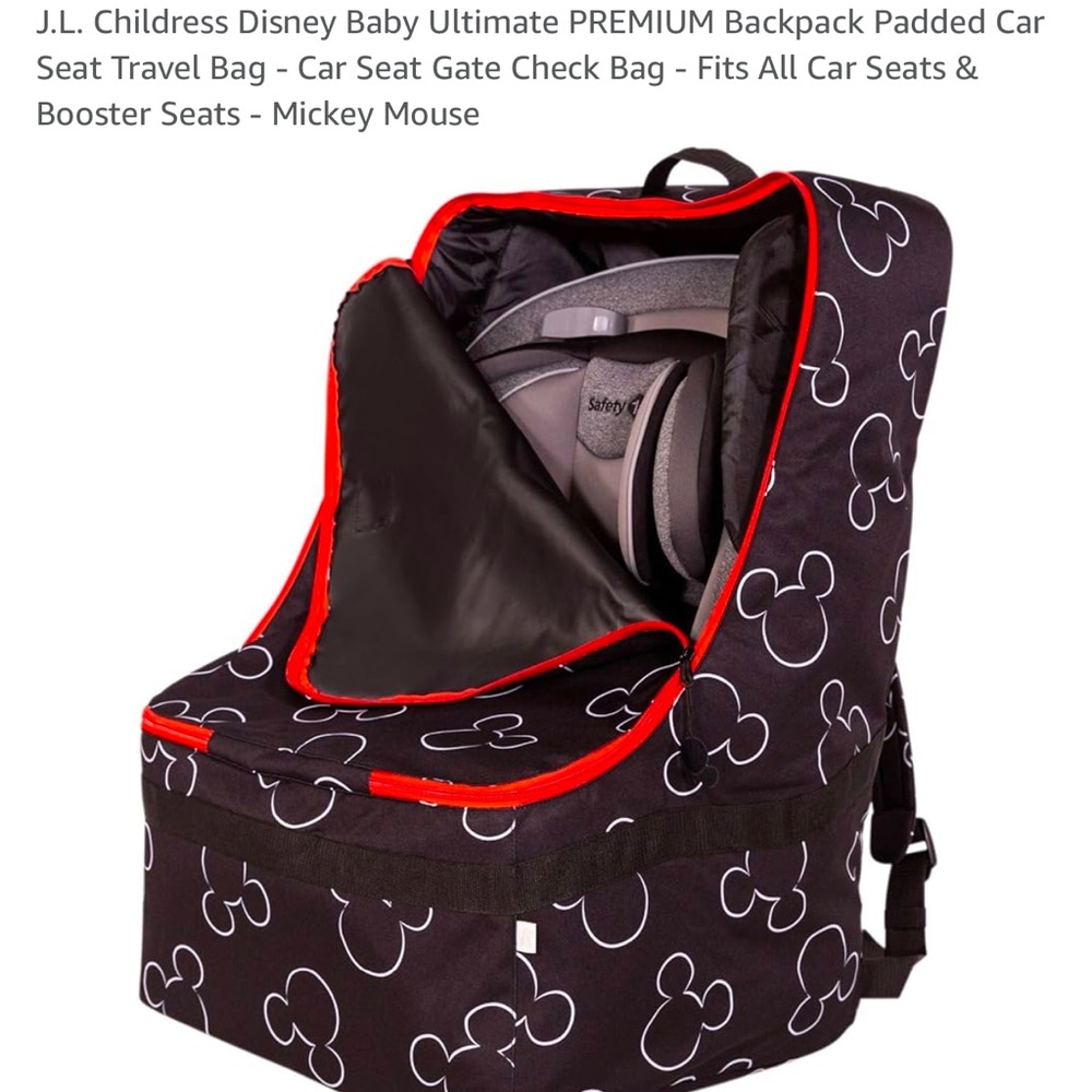 Disney travel backpack for car seats